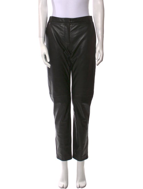 Alberta Ferretti Leather Skinny Leg Pants