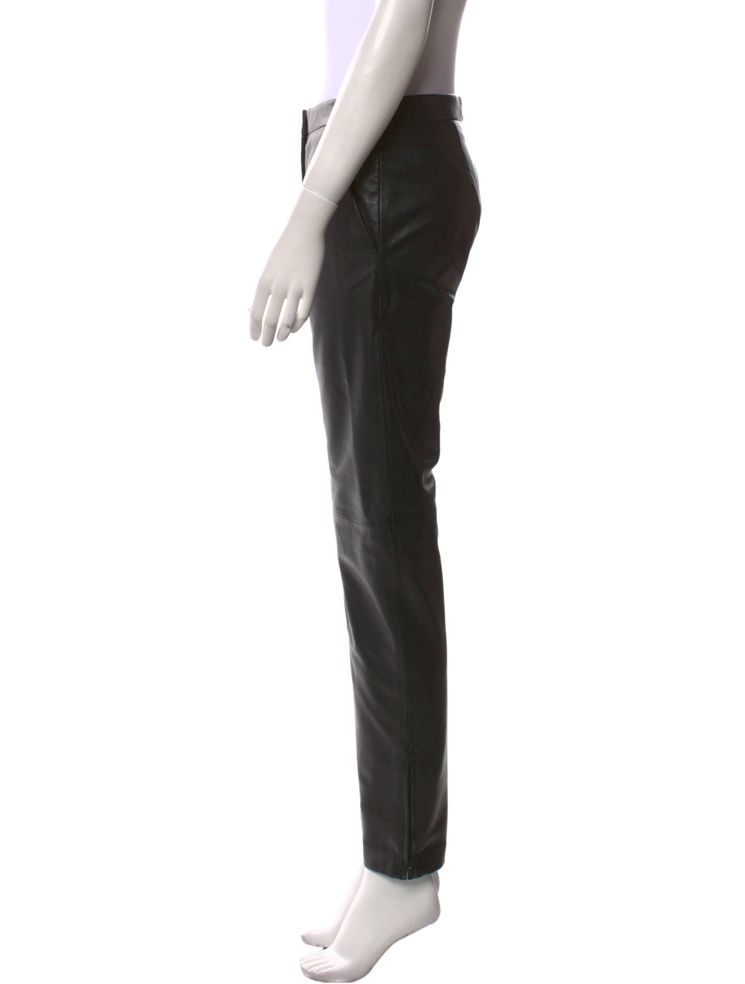 Alberta Ferretti Leather Skinny Leg Pants