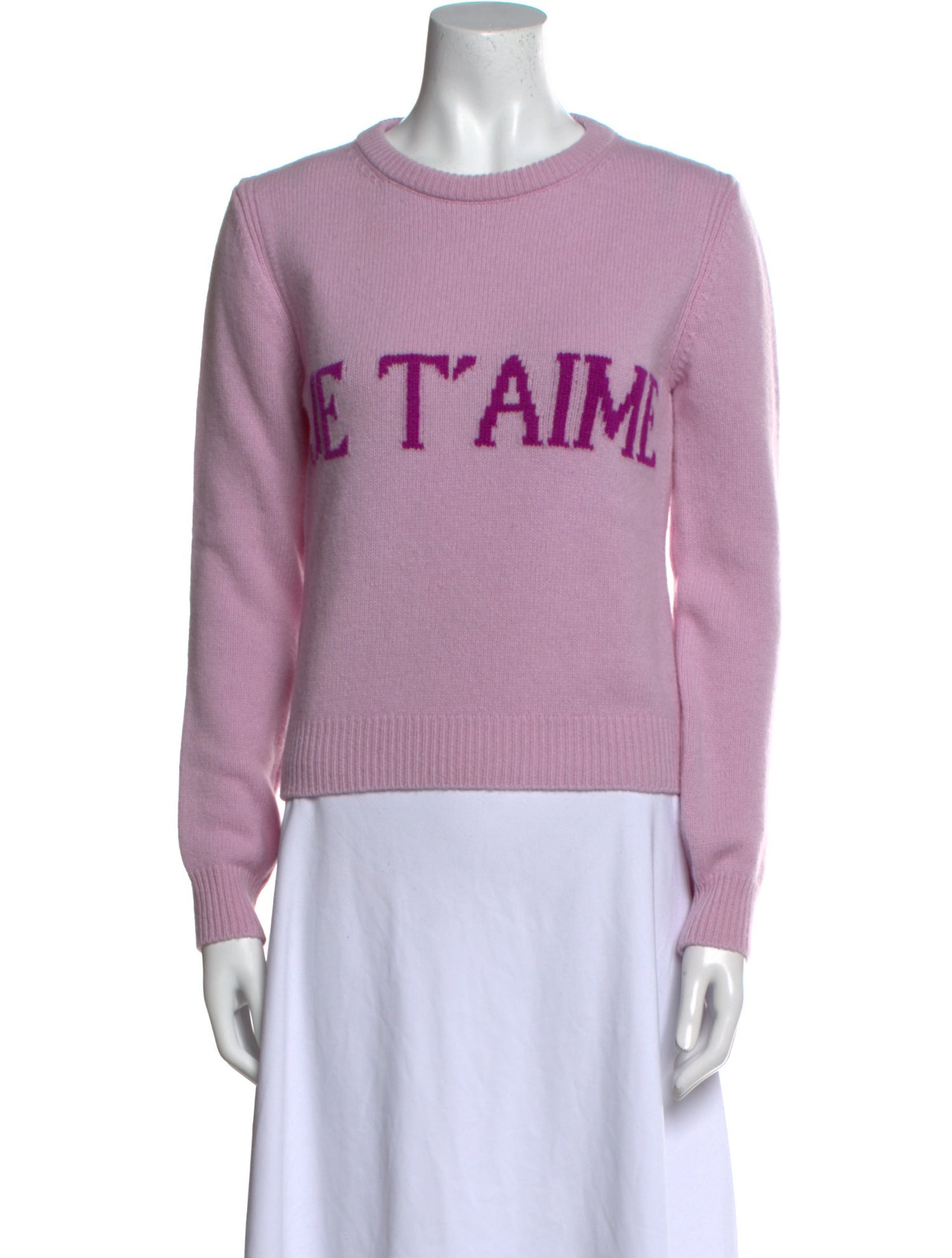 Alberta Ferretti Virgin Wool Graphic Print Sweater