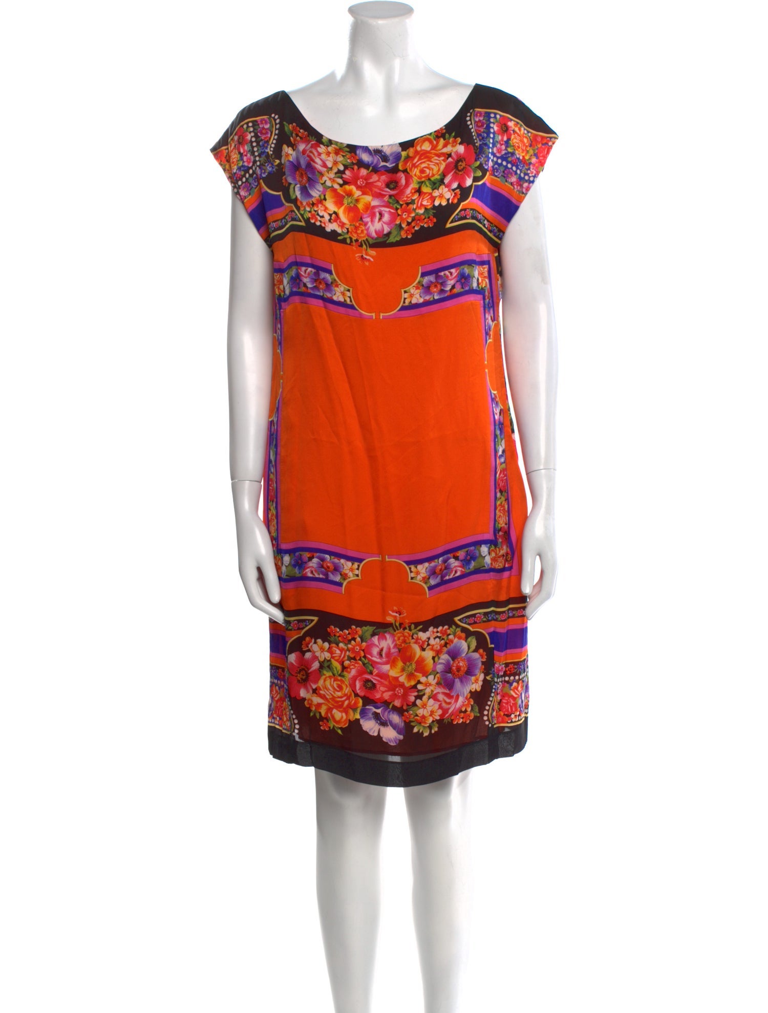 Alberta Ferretti Silk Knee-Length Dress