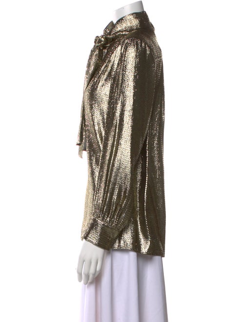 Alberta Ferretti Printed Long Sleeve Button-Up Top