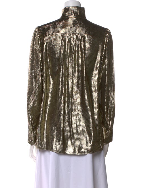 Alberta Ferretti Printed Long Sleeve Button-Up Top