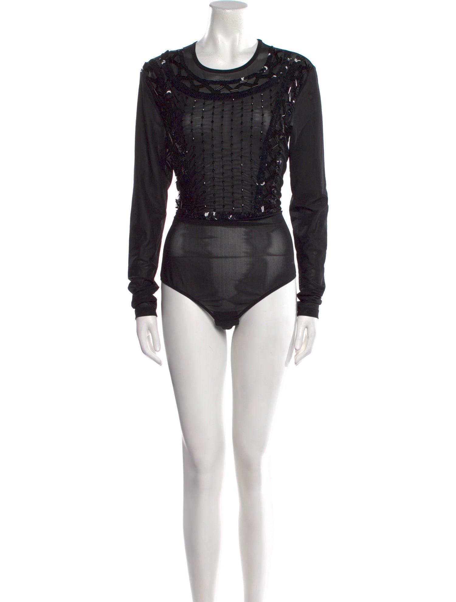 Alberta Ferretti Cowl Neck Long Sleeve Bodysuit