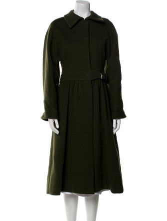 Alberta Ferretti Virgin Wool Trench Coat