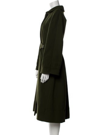 Alberta Ferretti Virgin Wool Trench Coat