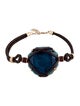 Alberta Ferretti Resin & Leather Choker Necklace