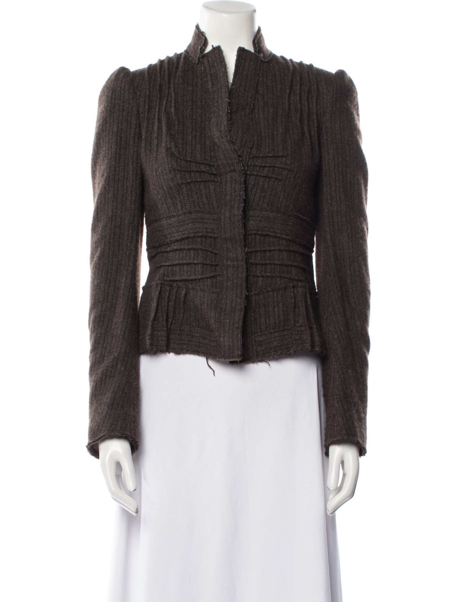 Alberta Ferretti Plaid Print Blazer