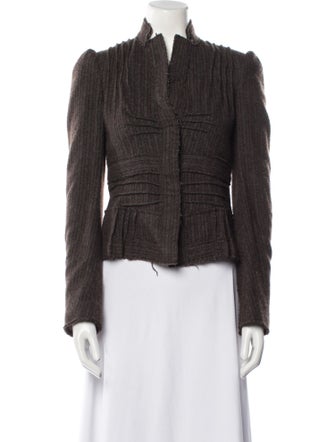 Alberta Ferretti Plaid Print Blazer