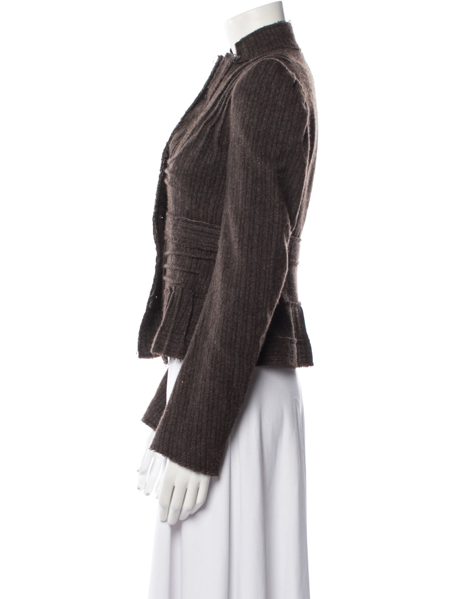 Alberta Ferretti Plaid Print Blazer