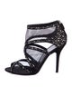 Alberta Ferretti Suede Animal Print Sandals