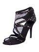 Alberta Ferretti Suede Animal Print Sandals