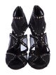 Alberta Ferretti Suede Animal Print Sandals