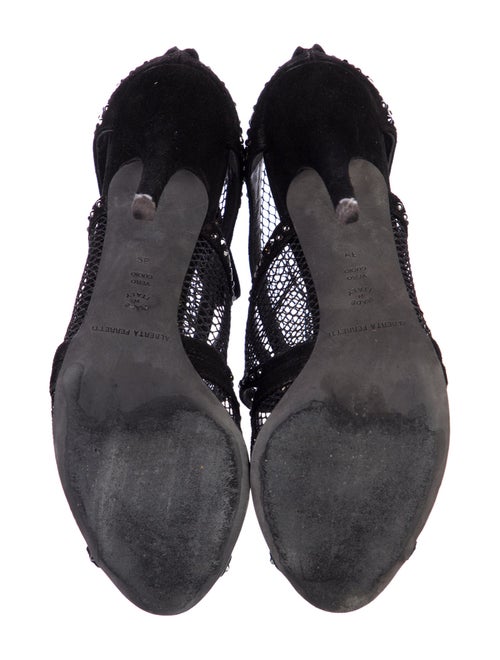 Alberta Ferretti Suede Animal Print Sandals