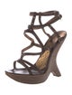 Alberta Ferretti Leather Gladiator Sandals