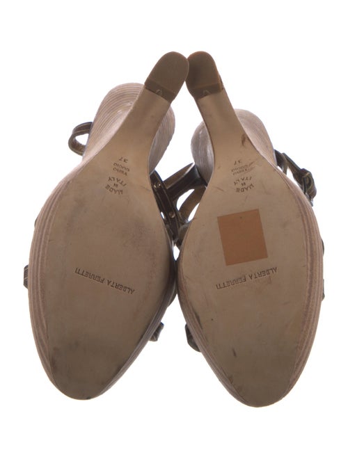 Alberta Ferretti Leather Gladiator Sandals