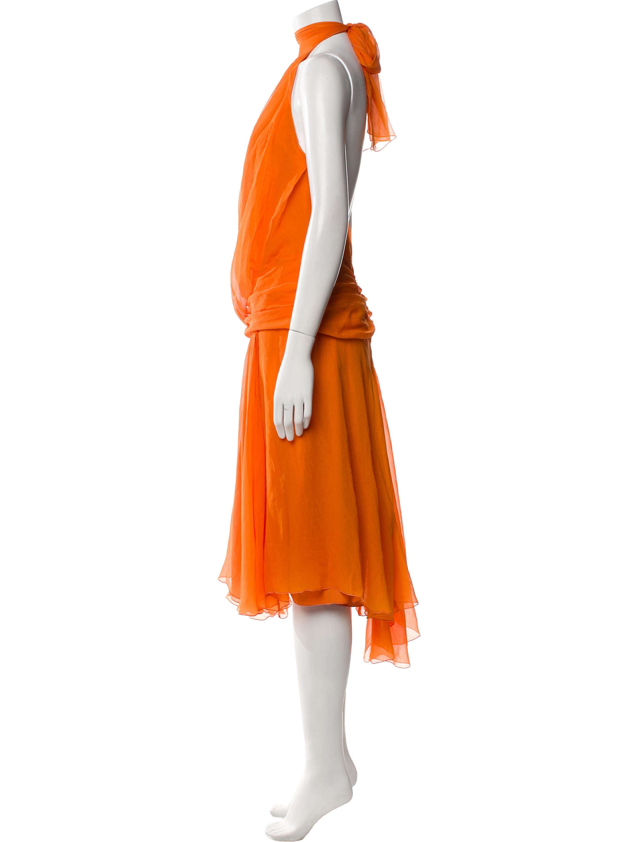 Alberta Ferretti Mock Neck Long Dress