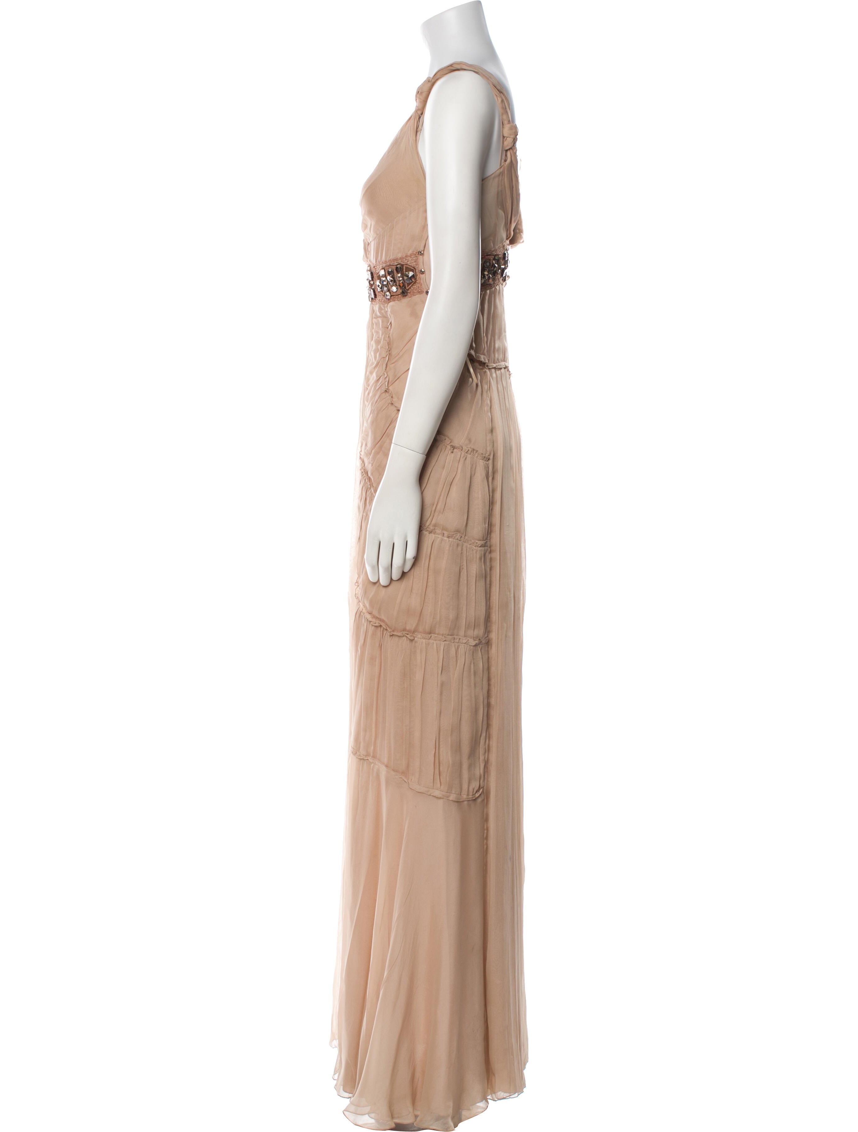 Alberta Ferretti Silk Long Dress