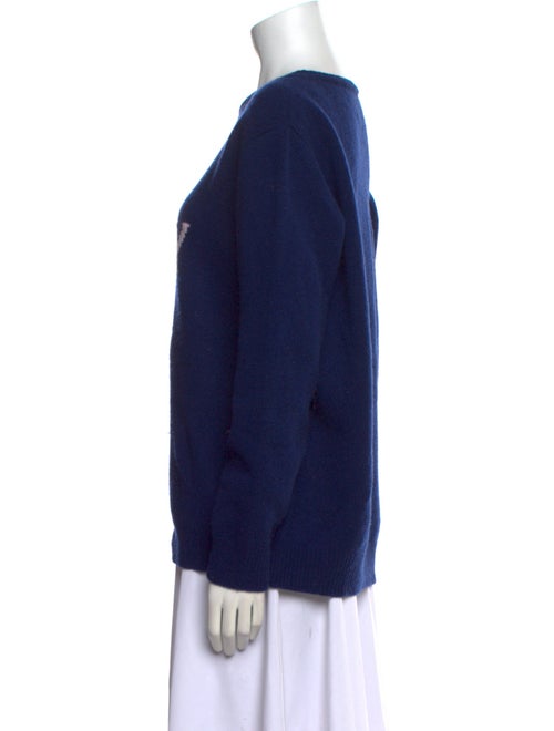 Alberta Ferretti Virgin Wool Graphic Print Sweater