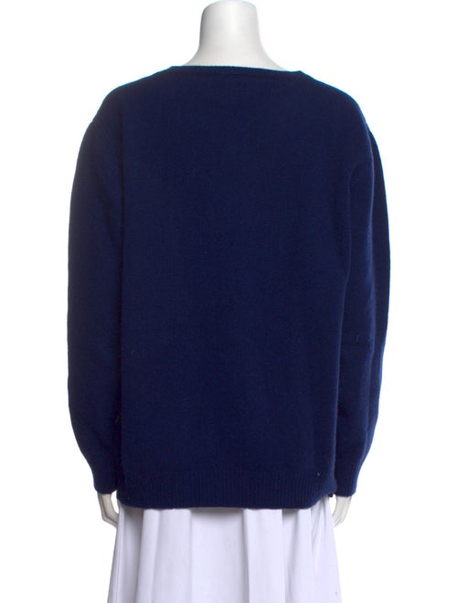 Alberta Ferretti Virgin Wool Graphic Print Sweater