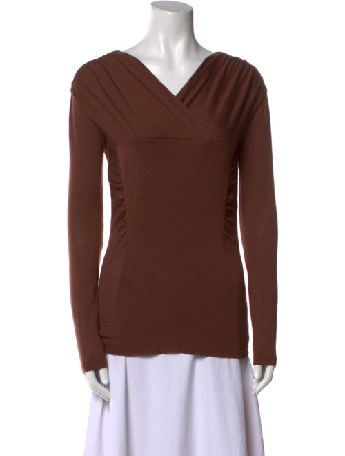 Alberta Ferretti Virgin Wool V-Neck Sweater