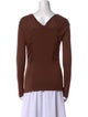 Alberta Ferretti Virgin Wool V-Neck Sweater