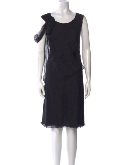 Alberta Ferretti Scoop Neck Knee-Length Dress