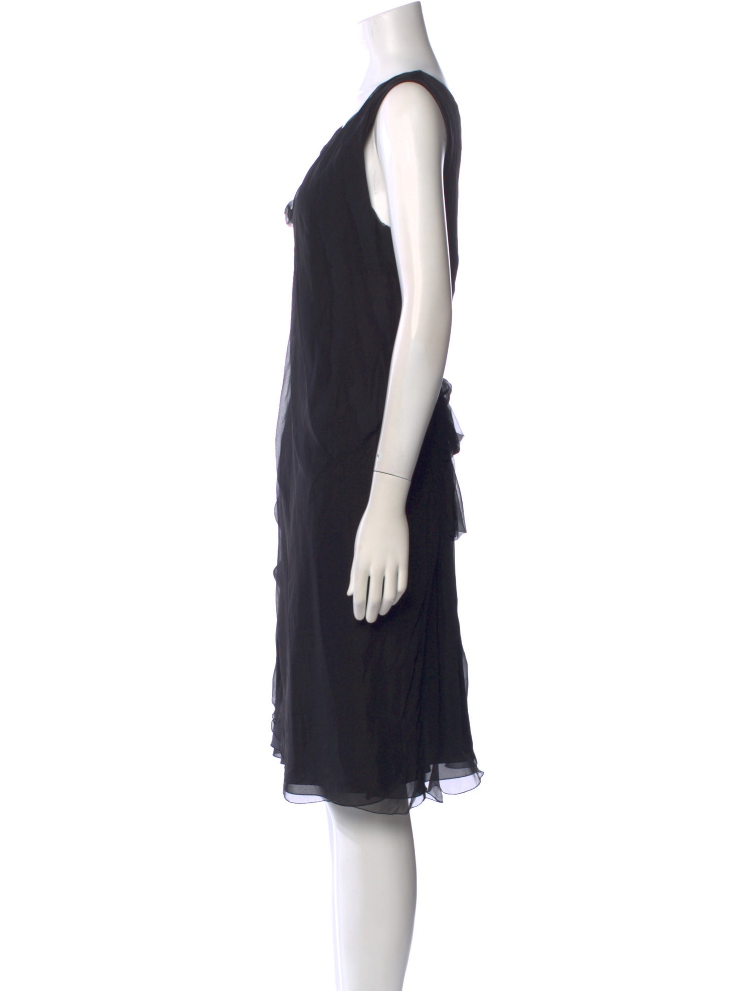 Alberta Ferretti Scoop Neck Knee-Length Dress