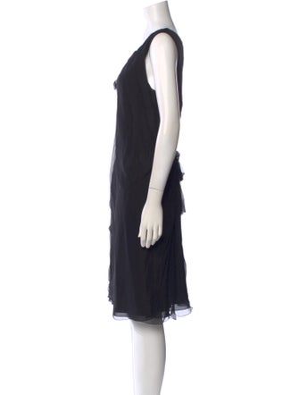 Alberta Ferretti Scoop Neck Knee-Length Dress