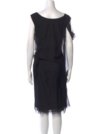 Alberta Ferretti Scoop Neck Knee-Length Dress