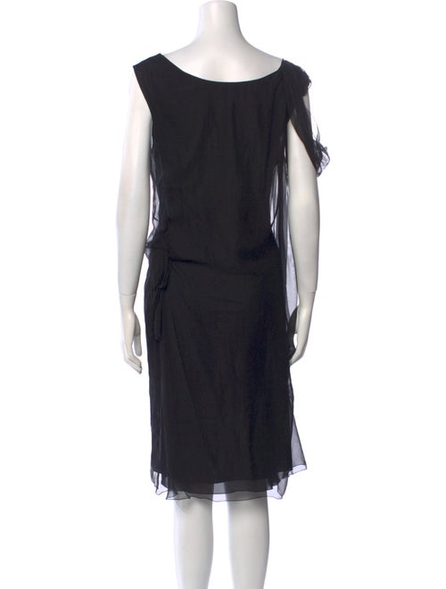 Alberta Ferretti Scoop Neck Knee-Length Dress