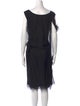 Alberta Ferretti Scoop Neck Knee-Length Dress