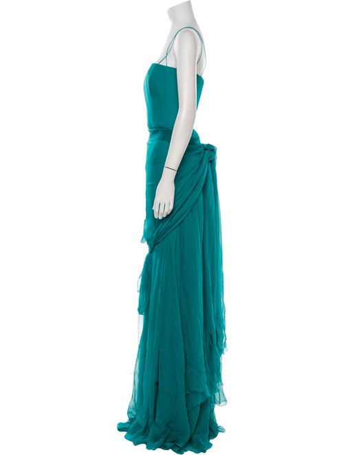 Alberta Ferretti Square Neckline Long Dress