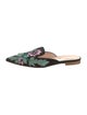 Alberta Ferretti Velvet Floral Print Mules