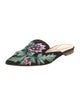 Alberta Ferretti Velvet Floral Print Mules