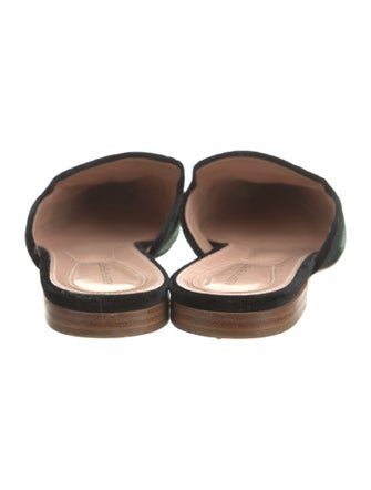 Alberta Ferretti Velvet Floral Print Mules