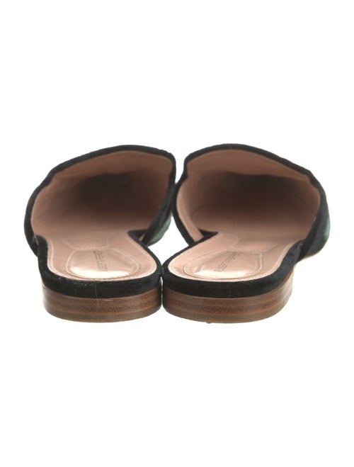 Alberta Ferretti Velvet Floral Print Mules