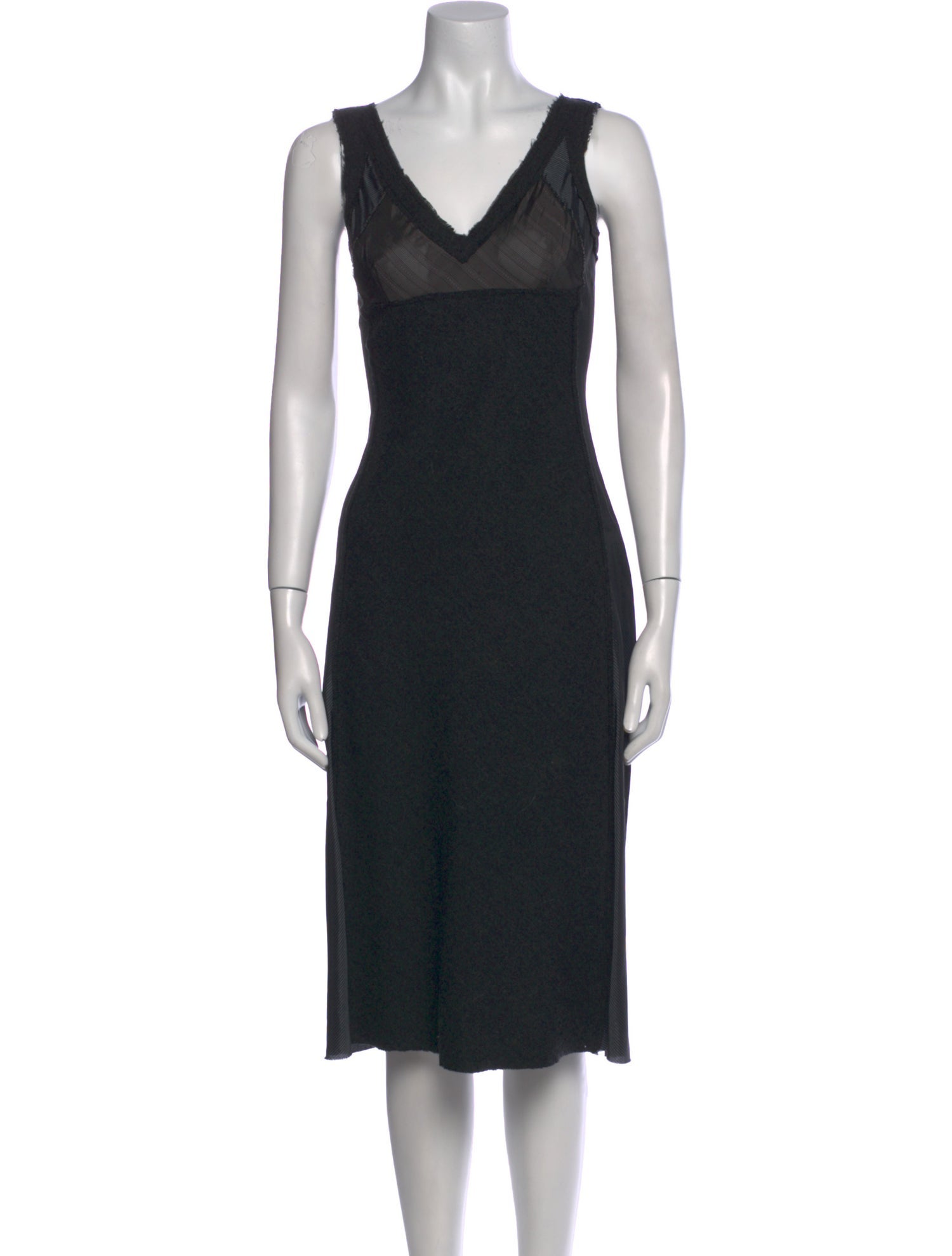 Alberta Ferretti Virgin Wool Midi Length Dress
