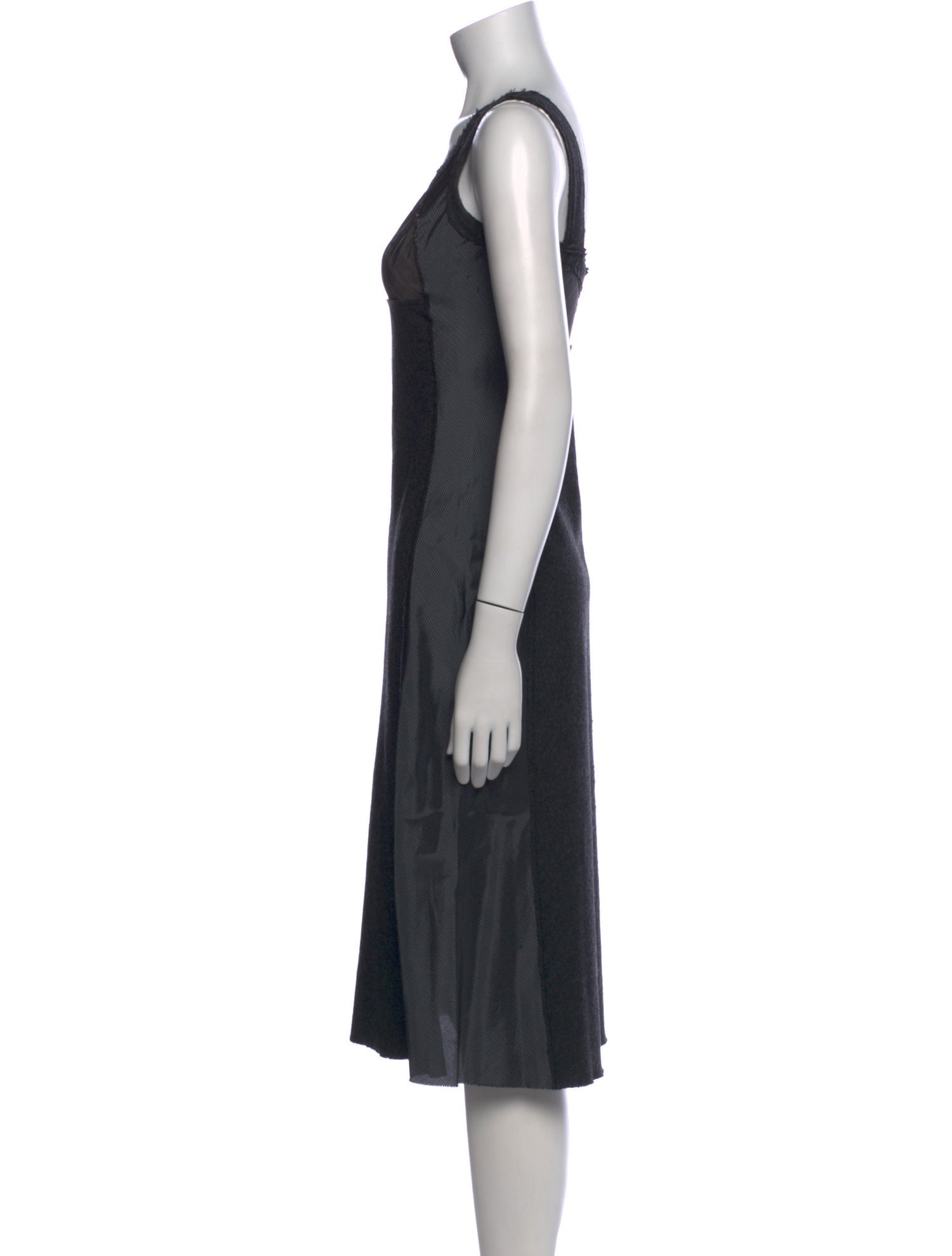 Alberta Ferretti Virgin Wool Midi Length Dress