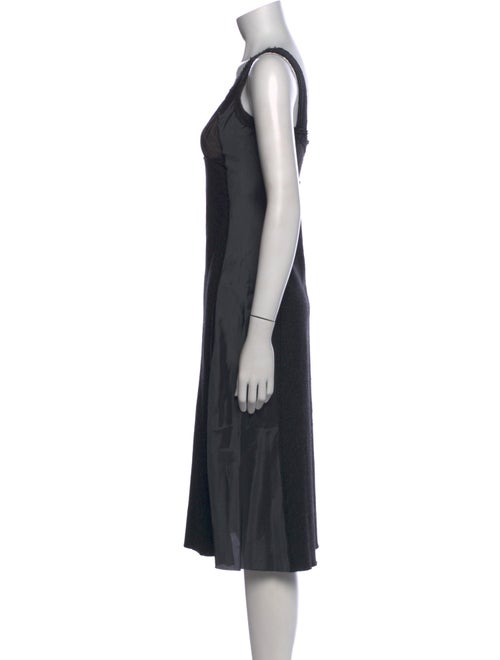 Alberta Ferretti Virgin Wool Midi Length Dress