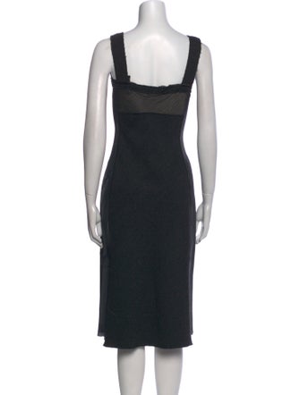 Alberta Ferretti Virgin Wool Midi Length Dress