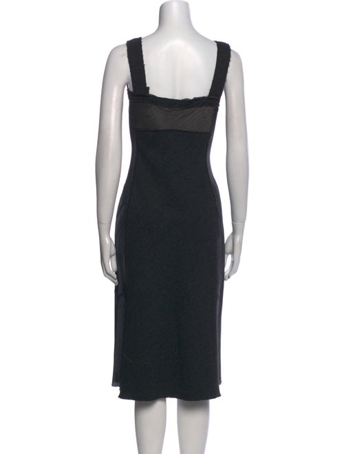 Alberta Ferretti Virgin Wool Midi Length Dress