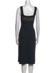 Alberta Ferretti Virgin Wool Midi Length Dress