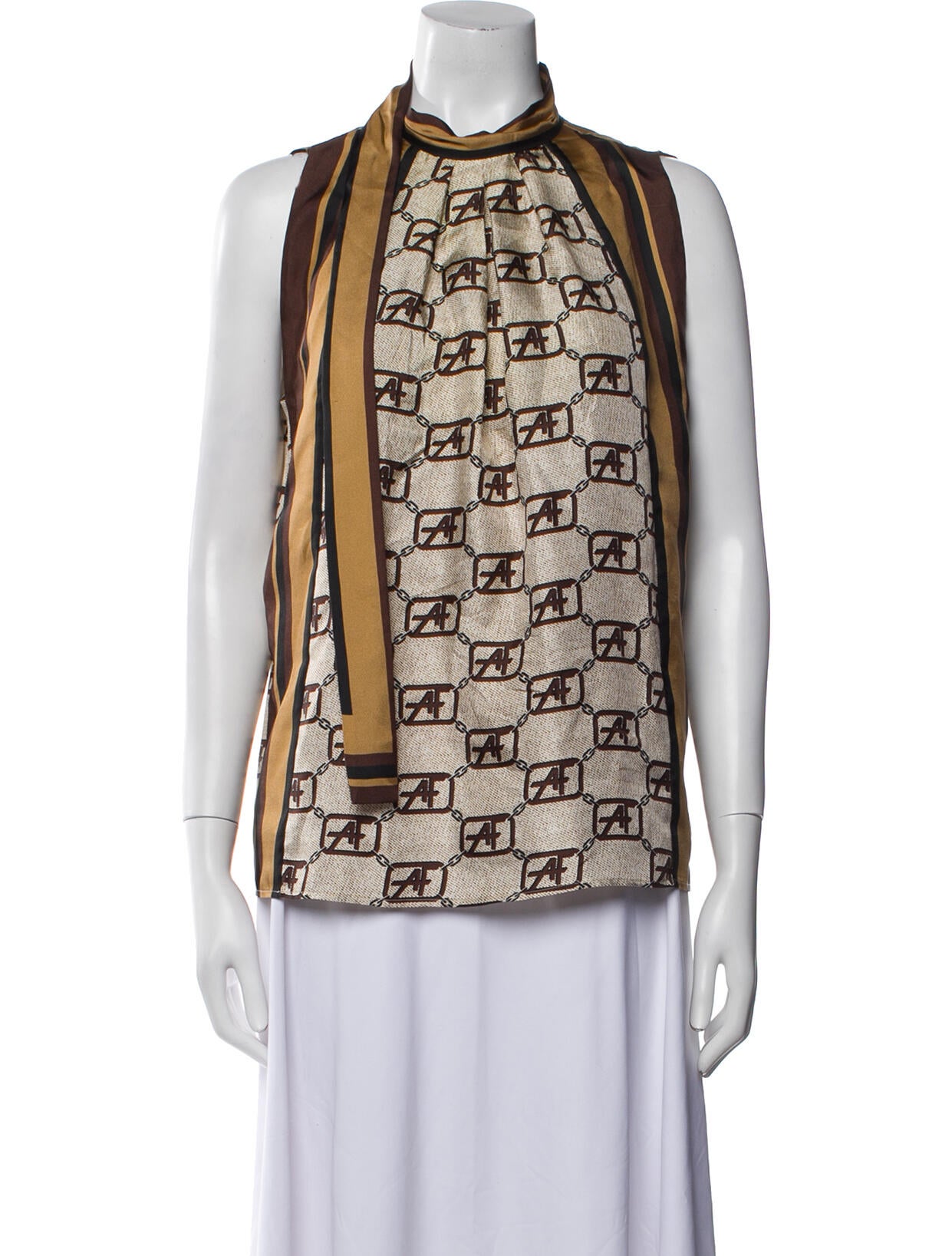 Alberta Ferretti Silk Printed Blouse