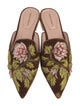 Alberta Ferretti Velvet Floral Print Mules