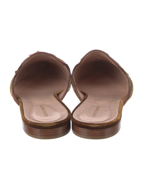 Alberta Ferretti Velvet Floral Print Mules