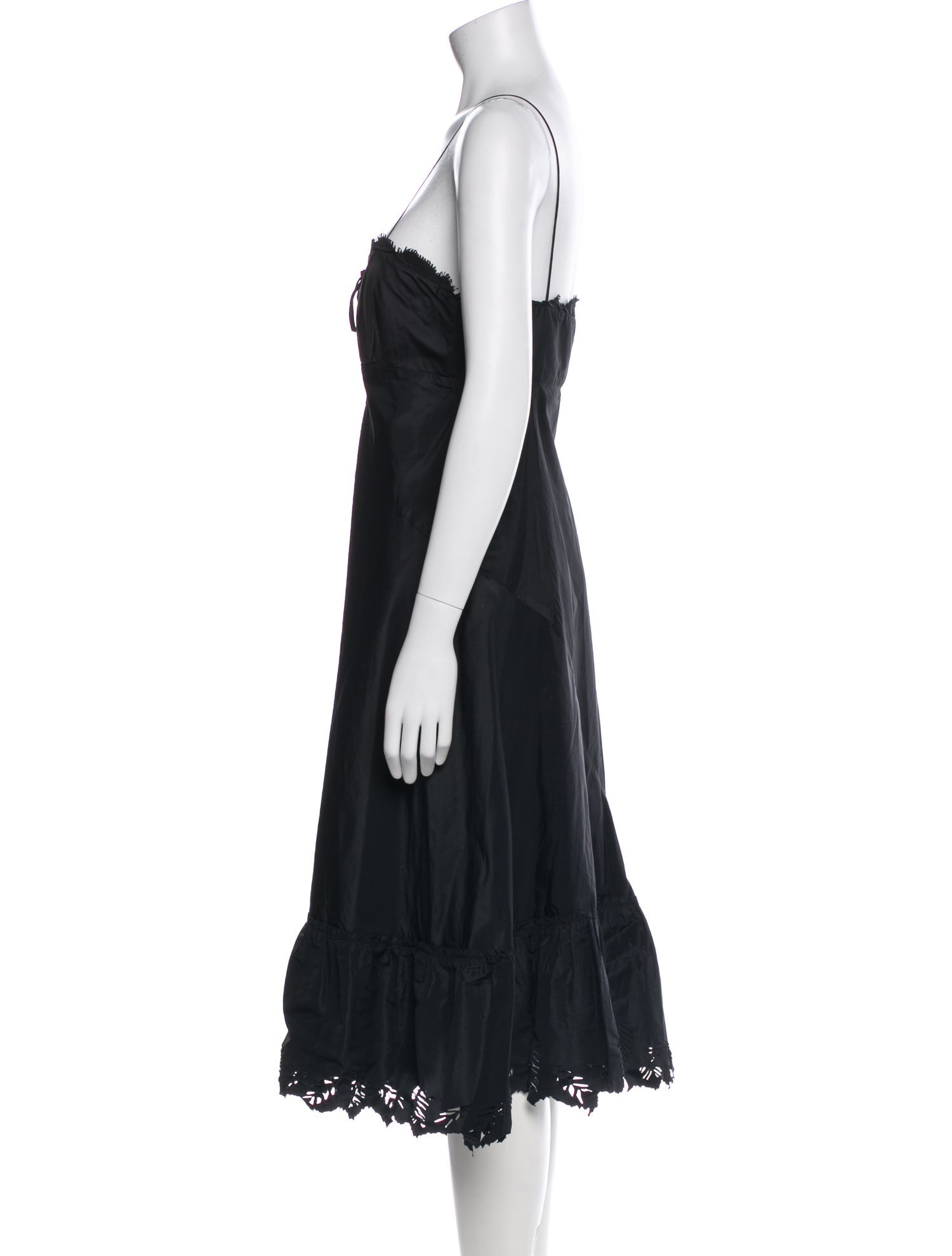 Alberta Ferretti Square Neckline Midi Length Dress