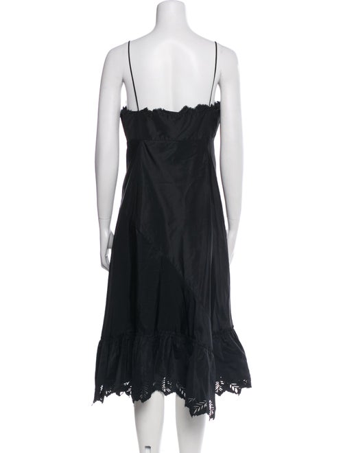 Alberta Ferretti Square Neckline Midi Length Dress