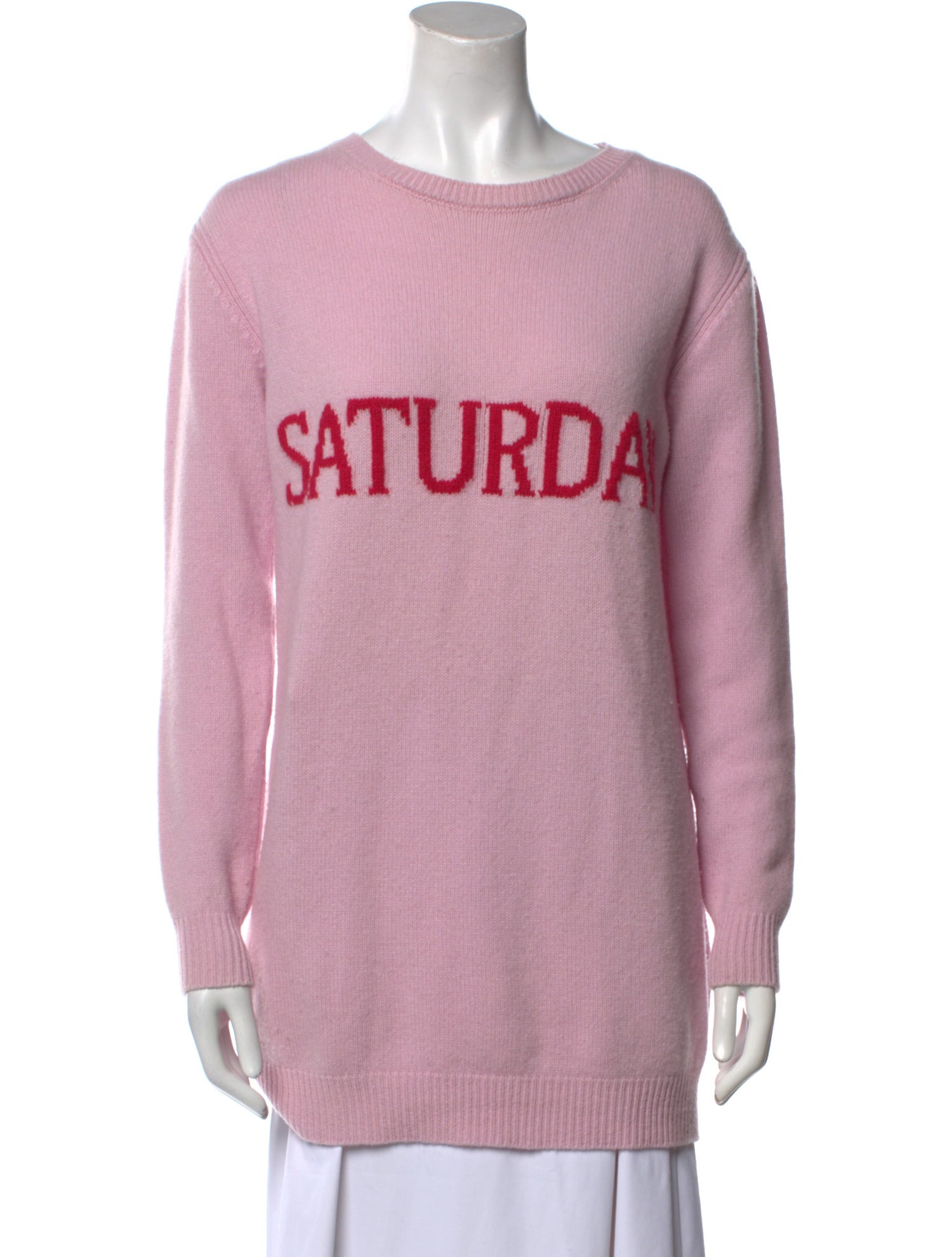 Alberta Ferretti Virgin Wool Graphic Print Sweater