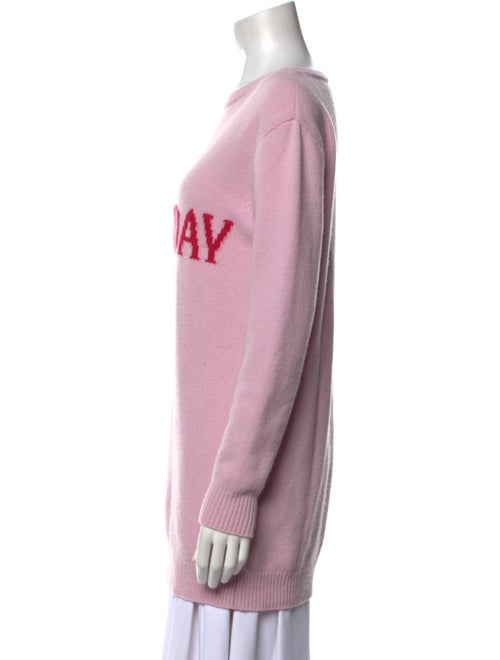 Alberta Ferretti Virgin Wool Graphic Print Sweater