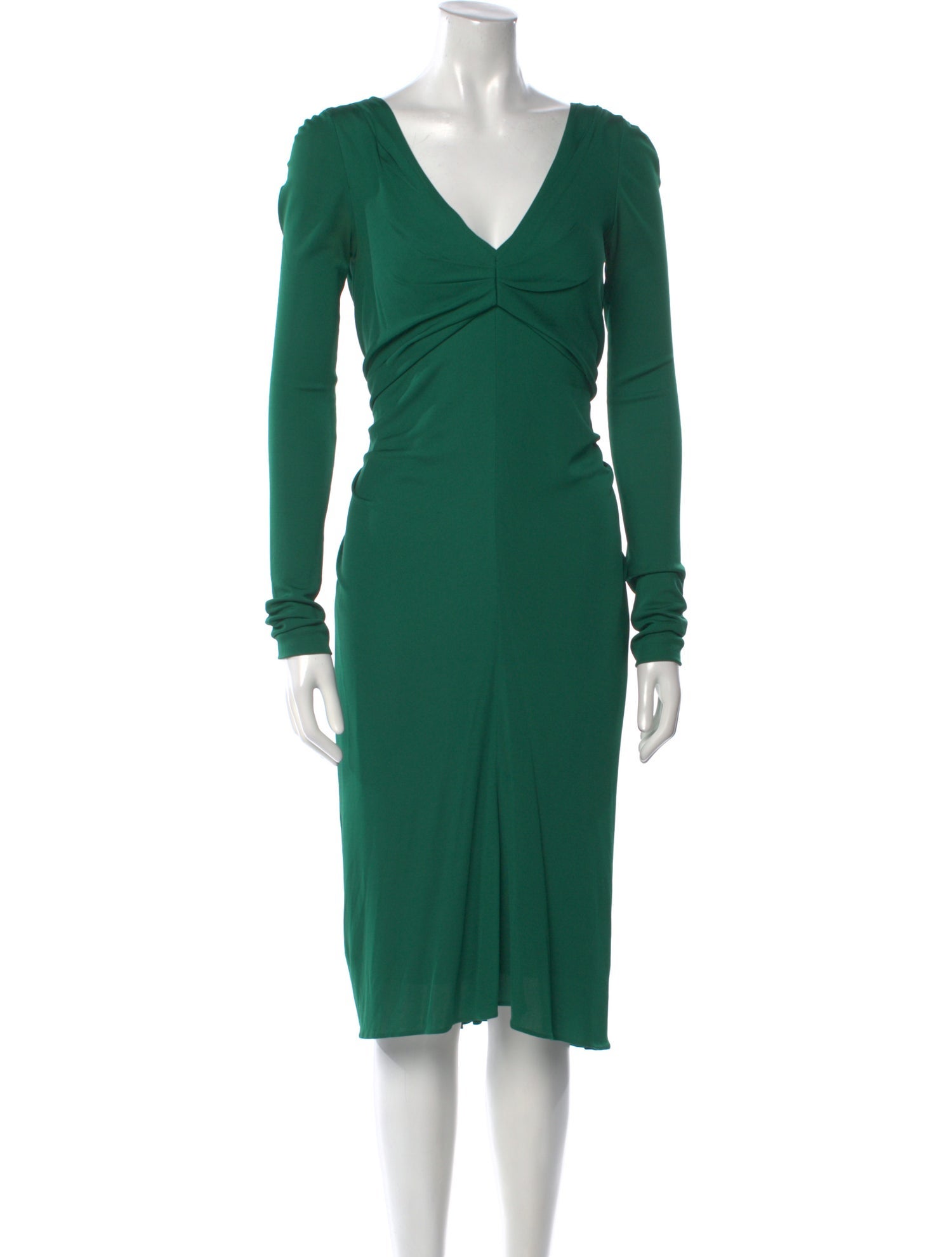 Alberta Ferretti V-Neck Midi Length Dress